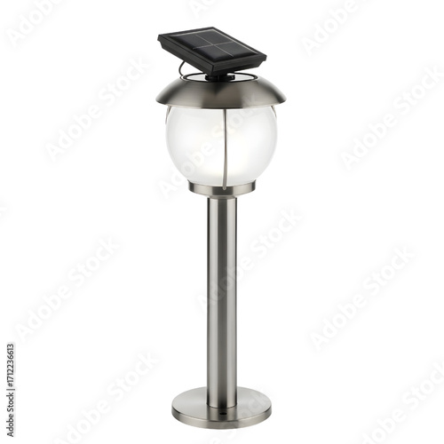 Solar Powered Garden Light isolated on white background