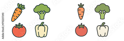 Assortment of fresh healthy organic vegetables including carrots broccoli tomatoes and bell peppers for a balanced diet