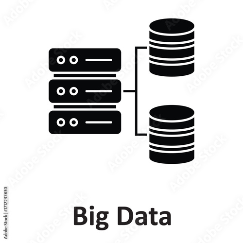 Big data, Vector Icon which can easily modify or edit