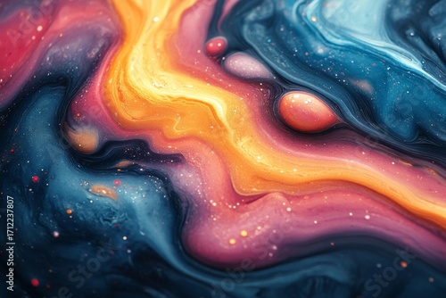 Vibrant Abstract Fluid Waves In Colors