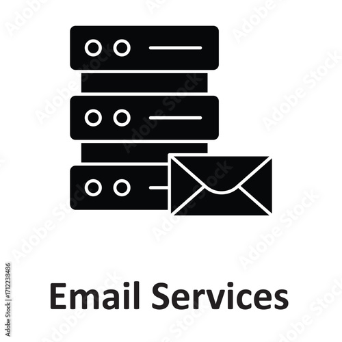 Email services Vector Icon which can easily modify or edit