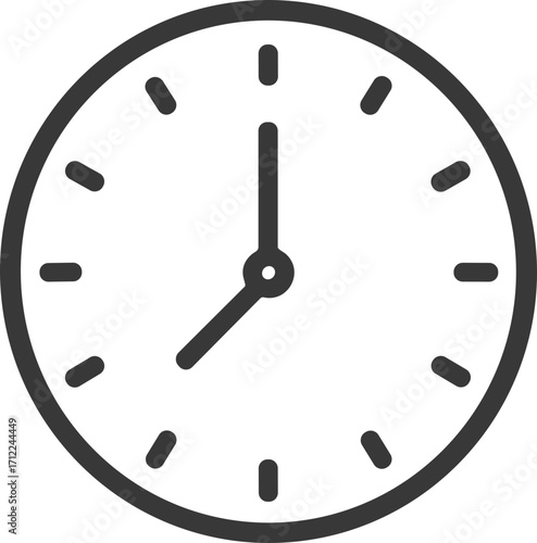 Analog clock or time tracking icon