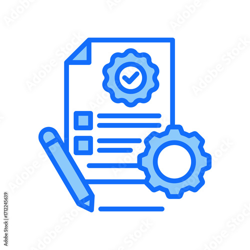 Standardized Work blue color icon