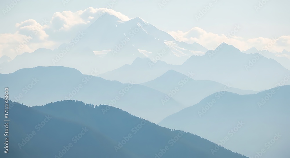 Obraz premium Majestic Mountain Range View.