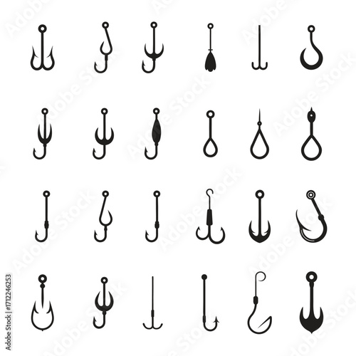 Set of Fishing Metal Hooks for Anglers and Outdoor Enthusiasts