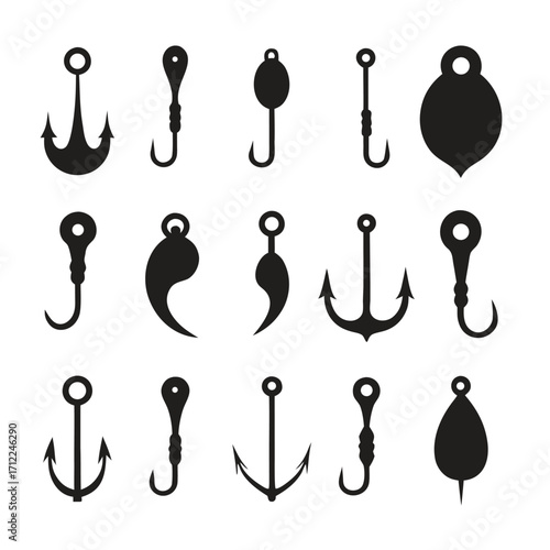 Set of Fishing Metal Hooks for Anglers and Outdoor Enthusiasts
