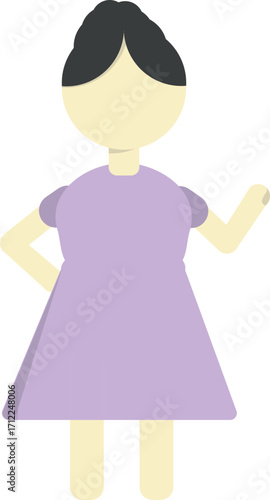 girl in a pink dress