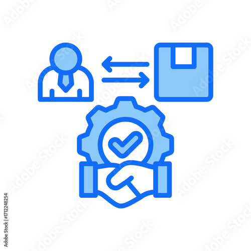 Vendor Management blue color icon