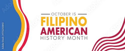 Filipino American History Month Abstract Background. banner poster post design vector illustration.