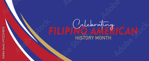 Filipino American History Month Abstract Background. banner poster post design vector illustration.