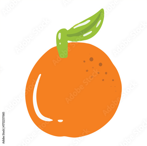orange fruit isolated on white