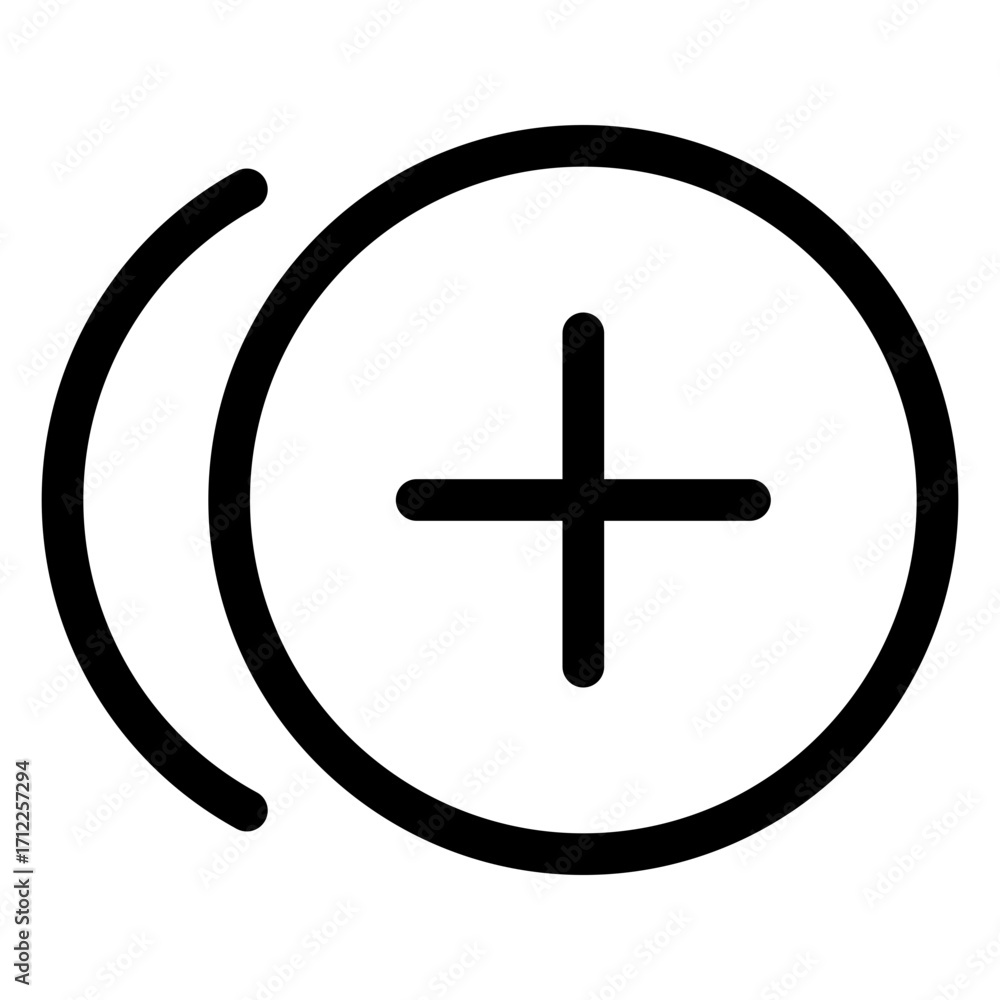 Fototapeta premium Simple circular shape for design elements and user interface applications