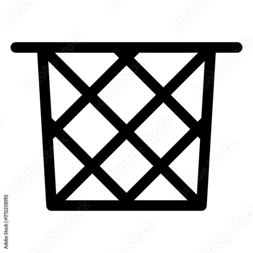 Stylish trash bin design for waste management and recycling applications in digital and print media