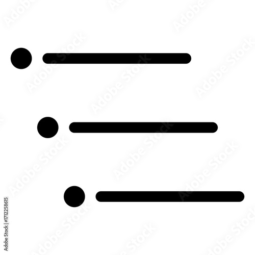 Bullet list representation for organizing information in documents and presentations