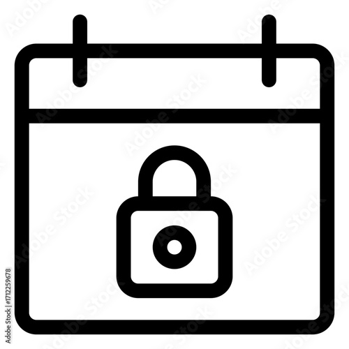 Secure calendar with lock for privacy and event protection in digital applications