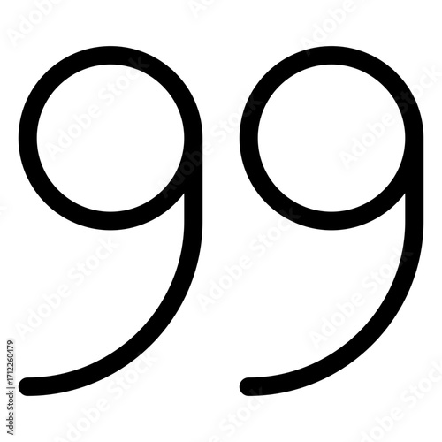 Stylish close quote mark design for elegant typography and text formatting in digital and print media