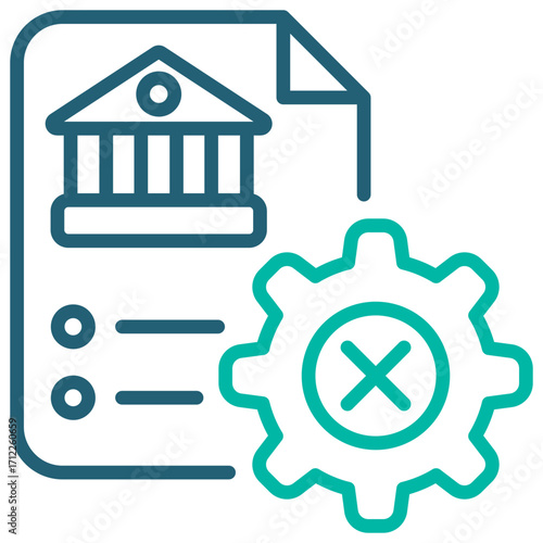 Liberalization Outline Blue Icon