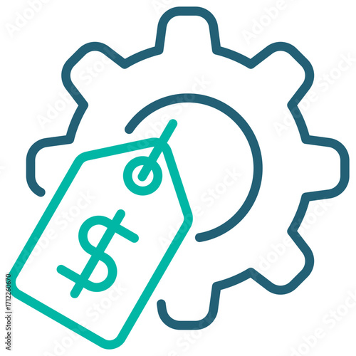 Tariff Outline Blue Icon