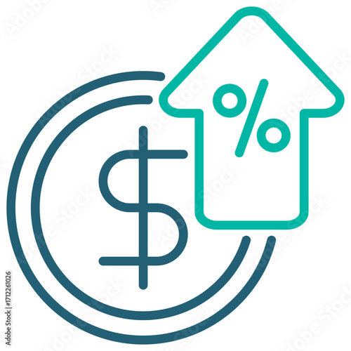 Surplus Outline Blue Icon