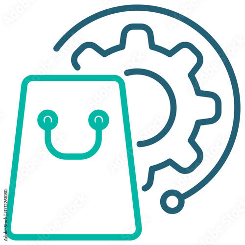 Consumption Outline Blue Icon