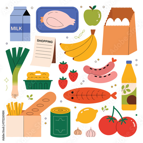 Assortment of groceries