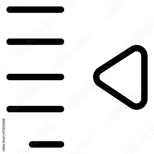 Simple design for reducing text indentation in documents and text editors