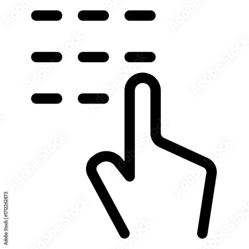 Hand pressing a dial for interactive controls and user interface design in digital applications