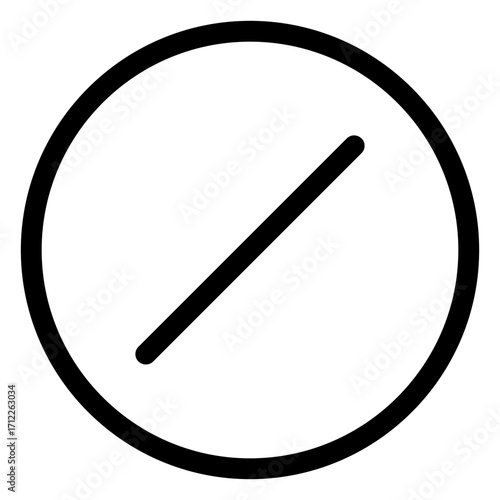 Stylized division slash representing mathematical operations and calculations for educational and professional use