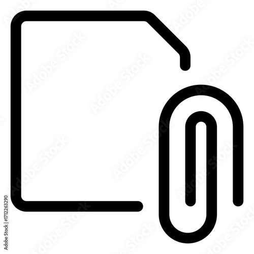 Email attachment graphic representing file sharing and communication in digital correspondence