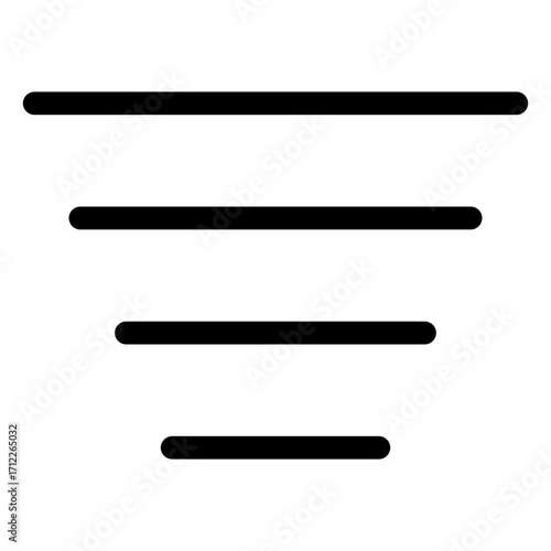 Descending filter sort lines for data organization and analysis in applications and websites