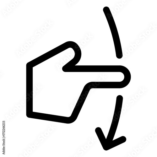 Vertical swipe gesture for touchscreens and mobile applications