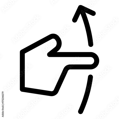 Vertical swipe gesture for touchscreens and mobile applications