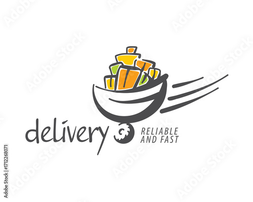 Design Concept for a Logo Representing Fast and Delivery Service