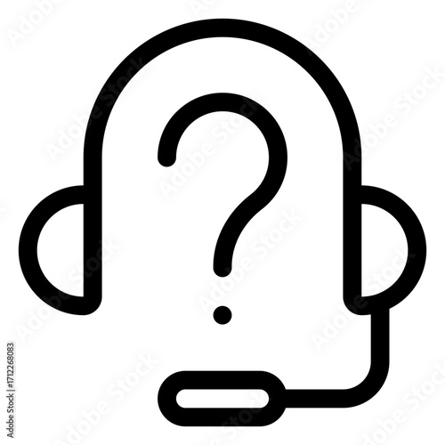 Headphones representing customer support and assistance for inquiries and communication in service-oriented environments