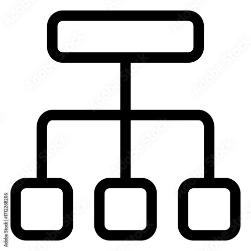 Visual representation of organizational structure and hierarchy for business and team management applications