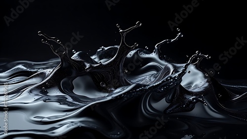 A mesmerizing material that is both flowing liquid and shimmering solid, contained within a force field.
