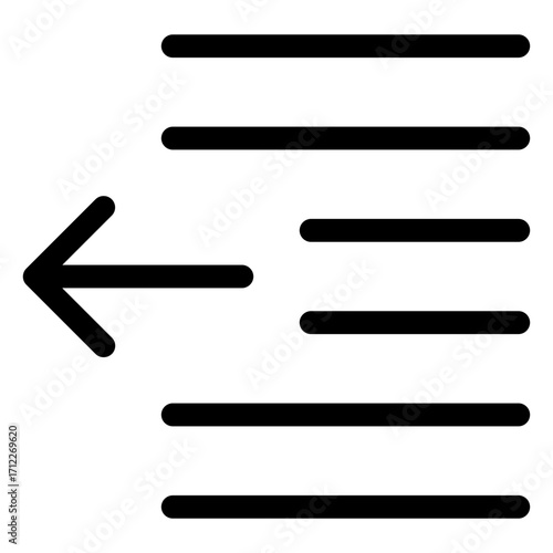 Simple design for reducing indentation in text formatting and document editing applications
