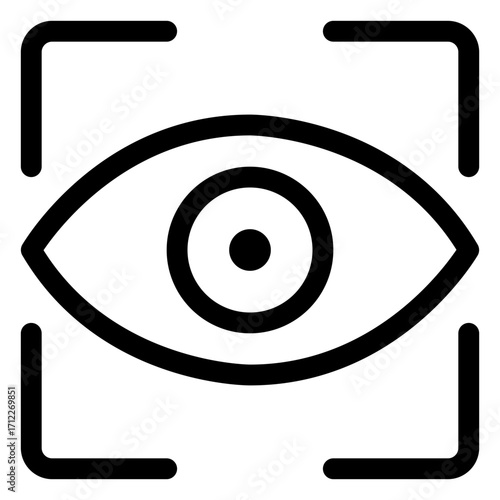 Advanced biometric authentication technology featuring an iris scan for secure access and identity verification