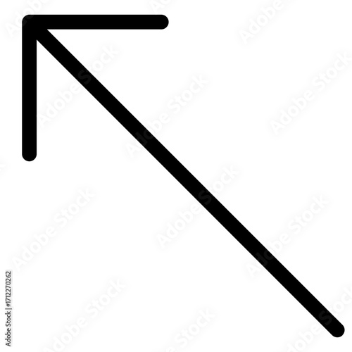 Stylish top left arrow design for navigation and directional guidance in user interfaces and applications