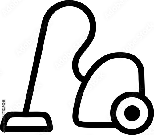 Vector Icon of a Modern Vacuum Cleaner for Cleaning