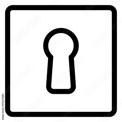 Stylish keyhole design representing security and access control for digital platforms and applications