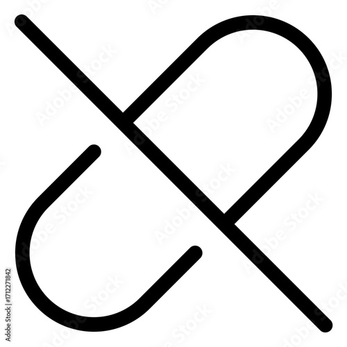 Visual representation of a broken link or disconnected chain, illustrating the concept of lost connectivity in digital communication and networking