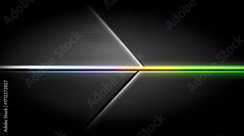 Dark Stylish Abstract Background with Neon Violet and Emerald Accents – Futuristic Metallic Texture