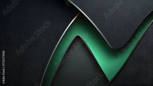 Dark Stylish Abstract Background with Neon Violet and Emerald Accents – Futuristic Metallic Texture