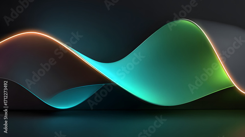 Dark Stylish Abstract Background with Neon Violet and Emerald Accents – Futuristic Metallic Texture