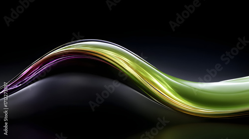 Dark Stylish Abstract Background with Neon Violet and Emerald Accents – Futuristic Metallic Texture