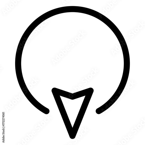 Retro arrow design for indicating backward navigation in user interfaces and applications
