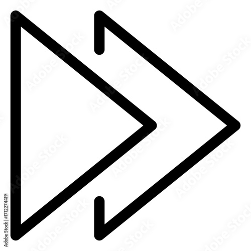 Stylish right-facing navigation arrows for enhancing user experience in digital applications and websites