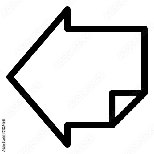 Left-facing navigation arrow for user interface design and web applications