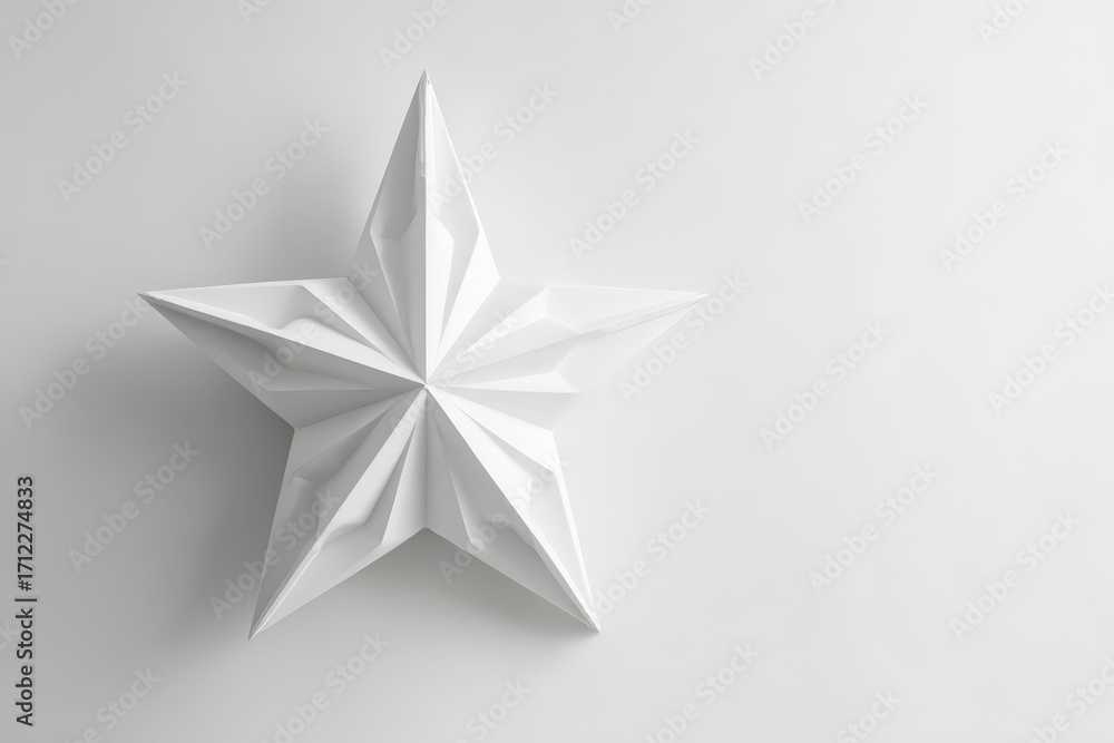 Obraz premium minimalist composition featuring large star against clean ultrabright background embodies simplicity and elegance